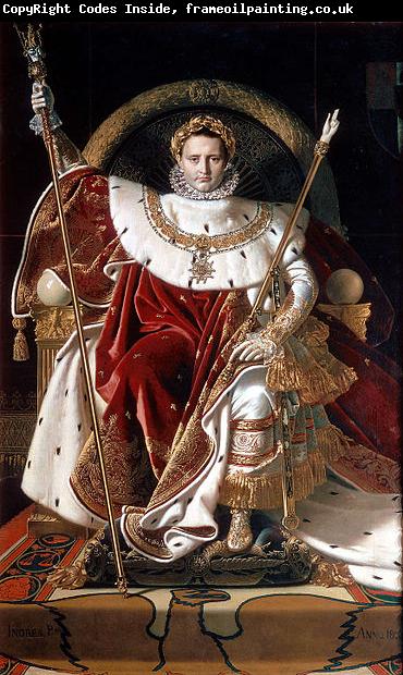 Jean-Auguste Dominique Ingres Napoleon on his Imperial throne